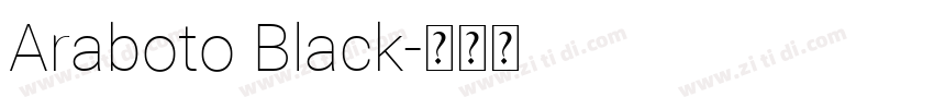 Araboto Black字体转换